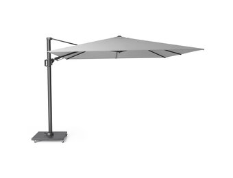 Challenger T² zweefparasol | 300x300cm met Rocca parasolvoet 90kg | Light Grey