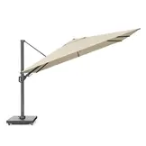 Challenger T² zweefparasol - premium doek | 350x260cm met Rocca parasolvoet 90kg | Champagne