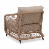 Vienna stoel-bank loungeset 5 personen incl. tafel 75cm | wicker + aluminium | zand | 5-delig