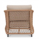 Vienna stoel-bank loungeset 5 personen incl. tafel 75cm | wicker + aluminium | zand | 5-delig