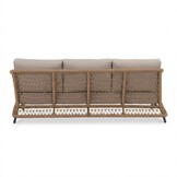 Vienna stoel-bank loungeset 5 personen incl tafel 60cm | wicker + aluminium | zand | 5-delig