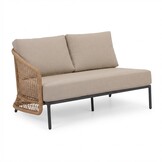 Vienna hoek loungeset 5 personen incl. tafel 60cm | wicker + aluminium | zand | 5-delig - 223x223cm