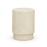 Jade bijzettafel | polystone | Chalk beige | 40cm rond