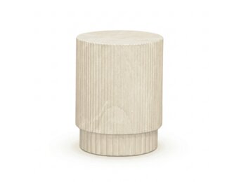 Jade bijzettafel | polystone | Chalk beige | 40cm rond