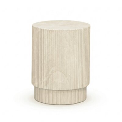 Jade bijzettafel | polystone | Chalk beige | 40cm rond