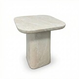 Amy bijzettafel | polystone | Chalk beige | 40x40cm