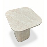 Amy bijzettafel | polystone | Chalk beige | 40x40cm