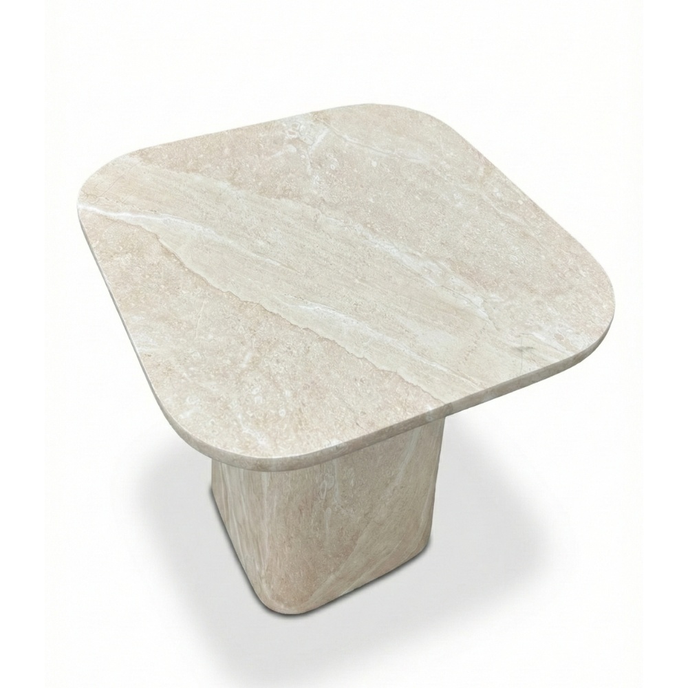 Amy bijzettafel | polystone | Chalk beige | 40x40cm