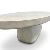 Luna koffietafel | polystone | Chalk beige | 120cm ovaal