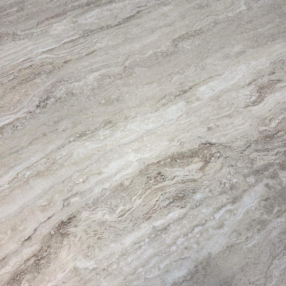 Calma dining tuintafel 6 personen | sintered stone + aluminium | Marble Latte | 240cm ovaal