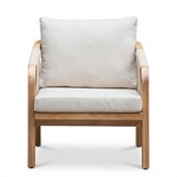 Bergamo stoel-bank loungeset 5 personen incl. koffietafel 80cm | touw + hardhout | zand | 5-delig