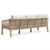 Bergamo stoel-bank loungeset 5 personen incl. koffietafel 60cm | touw + hardhout | zand | 5-delig