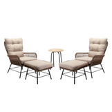 Dex/Pablo lounge balkonset 2 personen | touw + aluminium | Sahara Dust | 5-delig