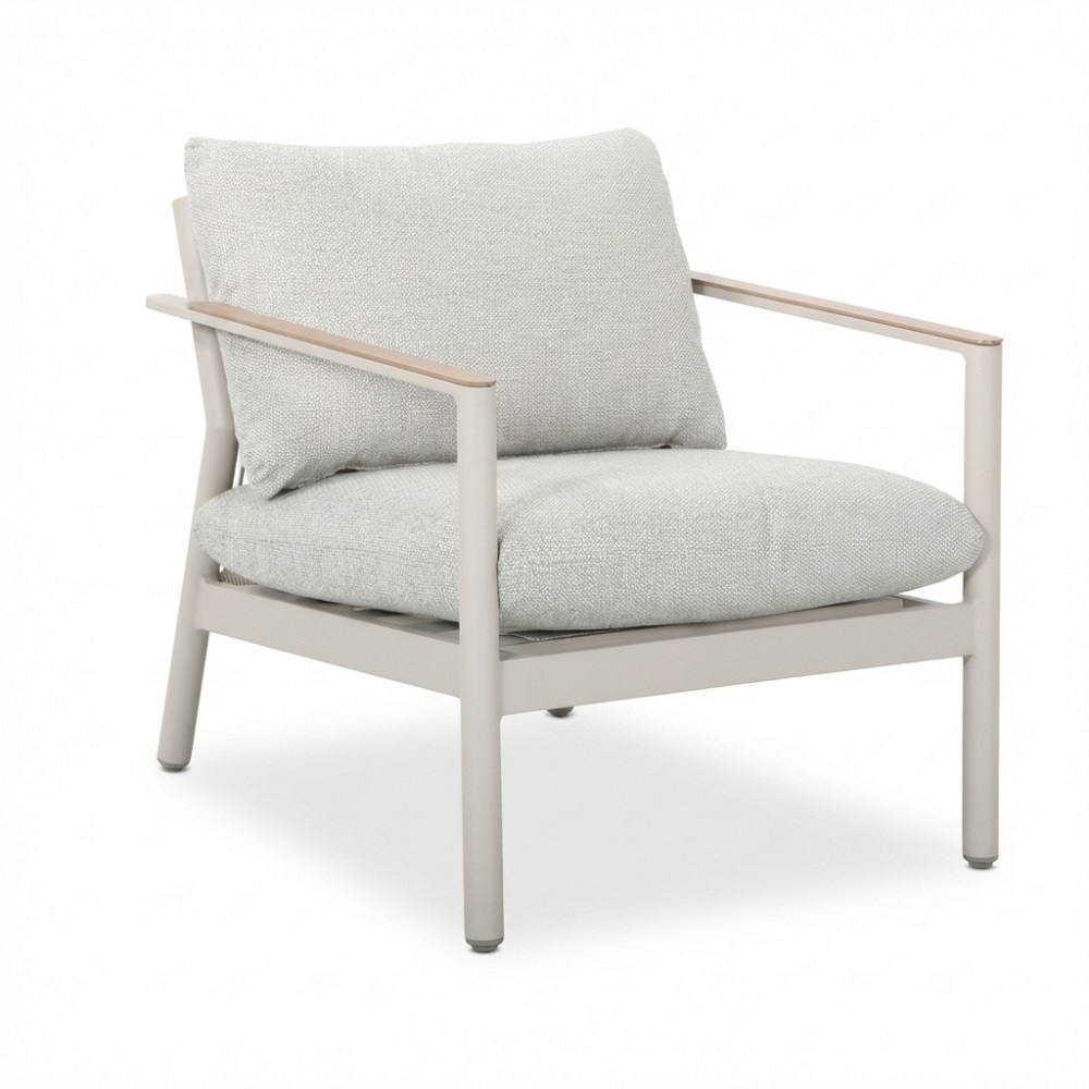 Florence/Luna stoel-bank loungeset 5 personen | aluminium + touw | beige | 4-delig