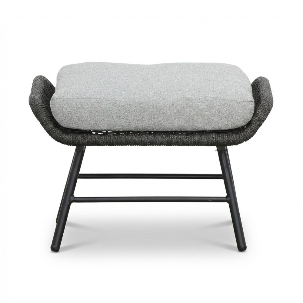 Dex/Pablo lounge balkonset 2 personen | touw + aluminium | Stone Grey | 5-delig