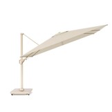Challenger T² zweefparasol - premium doek | 260x350cm met Monza parasolvoet 90kg | Champagne/Sandstone