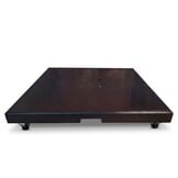 Challenger T² zweefparasol - premium doek | 350x260cm met Monza parasolvoet 90kg | Champagne/Teak look