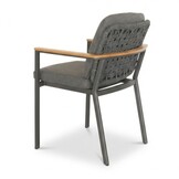 Montana dining tuinstoel | aluminium + teak | antraciet