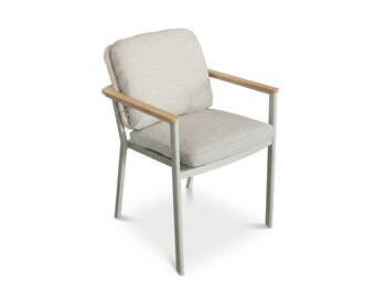 Montana dining tuinstoel | aluminium + teak | beige