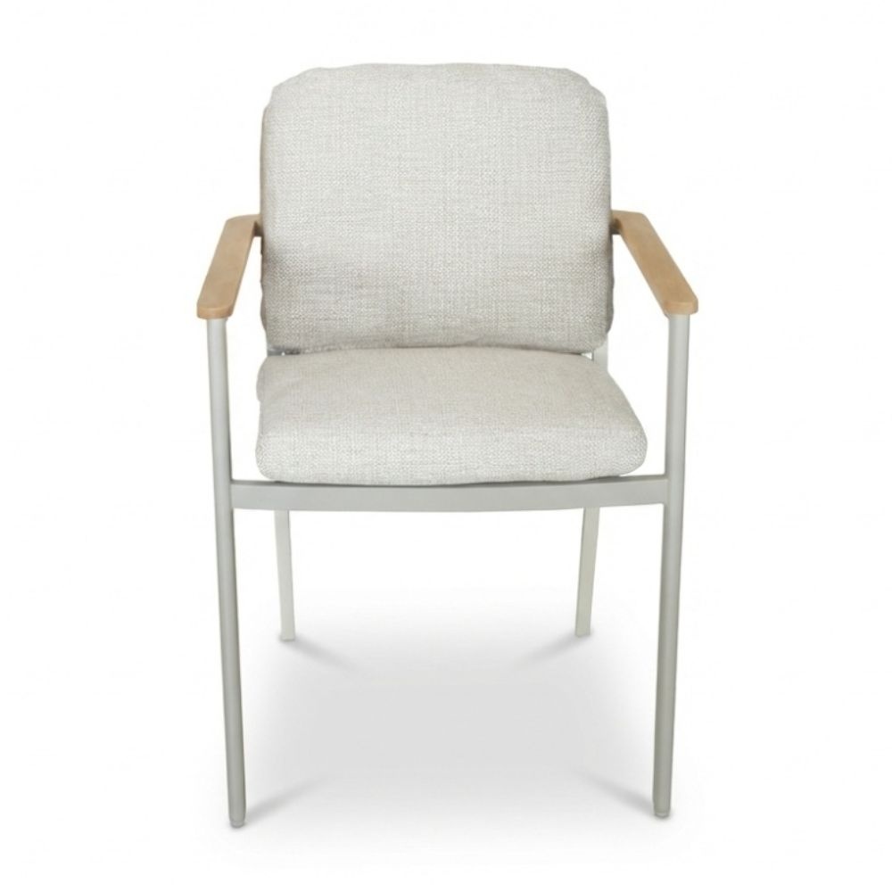 Montana dining tuinstoel | aluminium + teak | beige