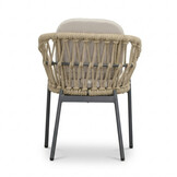 Femke dining tuinstoel | touw + aluminium | beige/antraciet