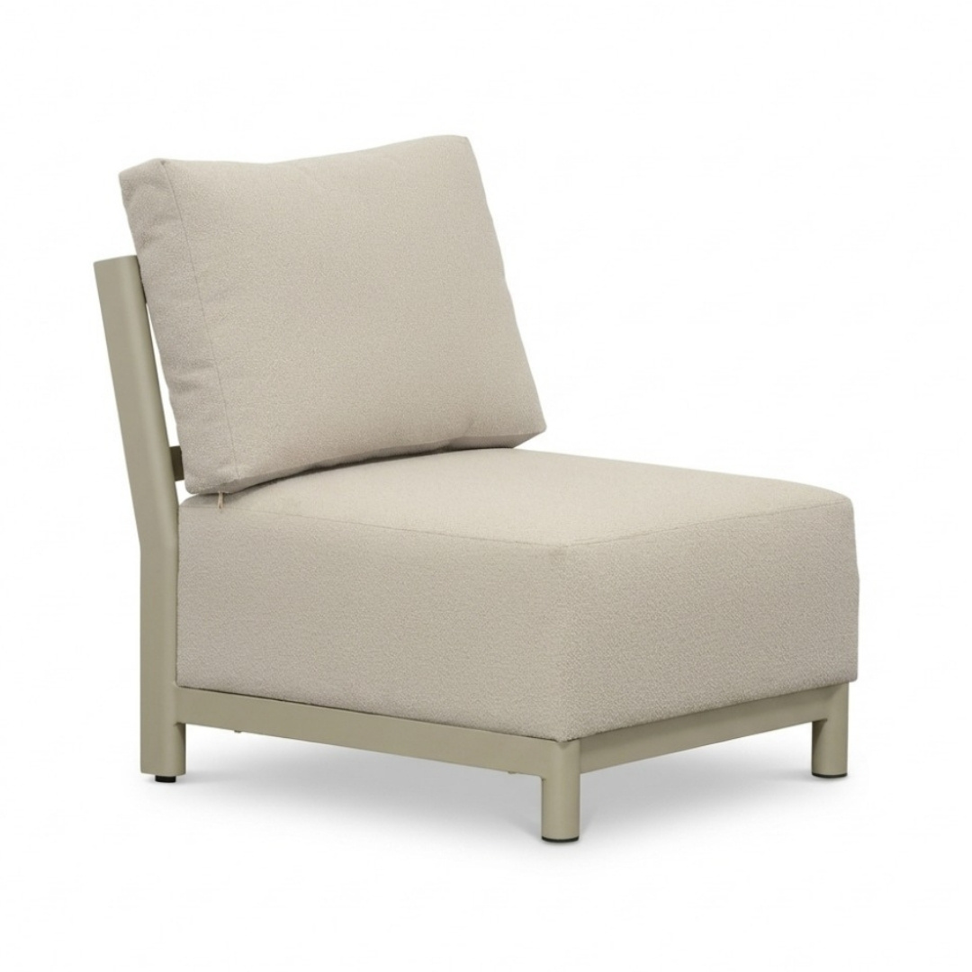 Amalfi hoek loungeset 6 personen | aluminium + polywood | beige | 4-delig - 289x222cm