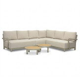 Amalfi hoek loungeset 6 personen incl. tafels | aluminium + polywood | beige | 5-delig - 289x222cm