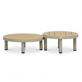 Amalfi hoek loungeset 6 personen incl. tafels | aluminium + polywood | beige | 5-delig - 289x222cm