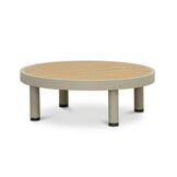 Amalfi hoek loungeset 6 personen incl. tafel 70cm | aluminium + polywood | beige | 5-delig