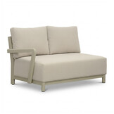 Amalfi hoek loungeset 6 personen incl. tafel 60cm | aluminium + polywood | beige | 5-delig