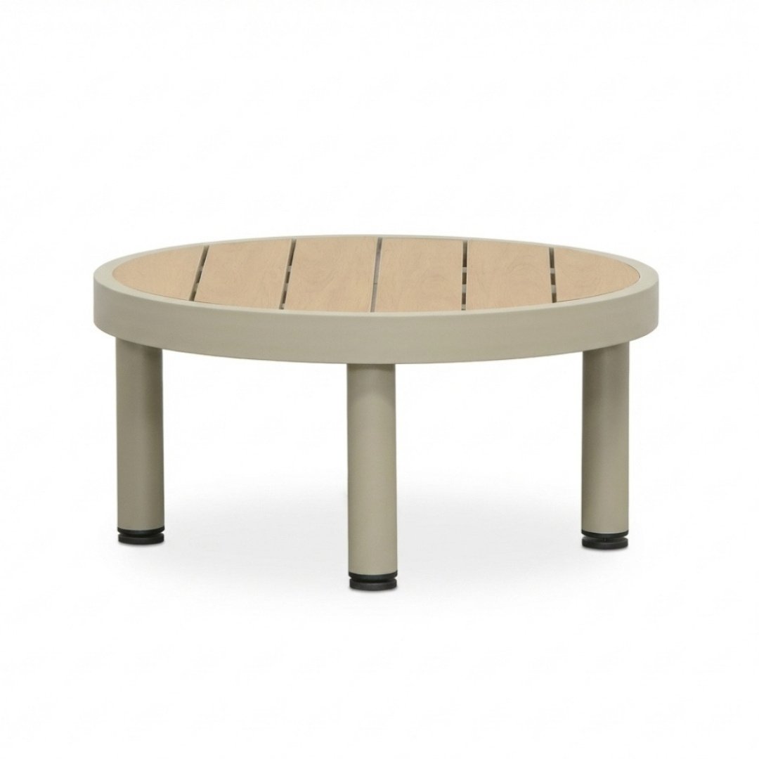 Amalfi hoek loungeset 6 personen incl. tafel 60cm | aluminium + polywood | beige | 5-delig