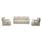 Amalfi stoel-bank loungeset 5 personen | aluminium + polywood | beige | 3-delig