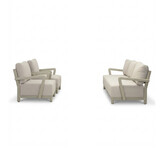 Amalfi stoel-bank loungeset 5 personen | aluminium + polywood | beige | 3-delig