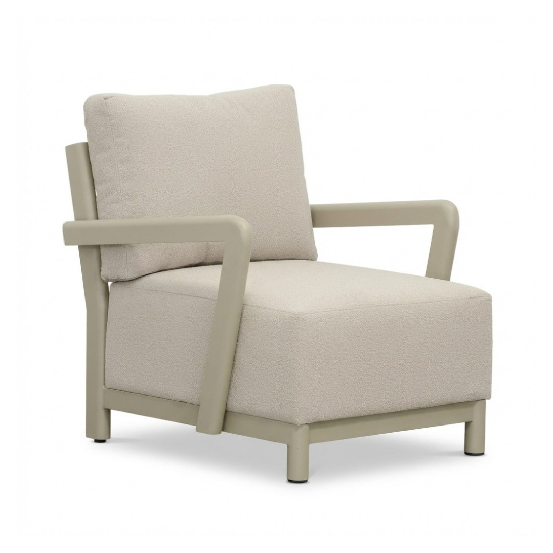 Amalfi stoel-bank loungeset 5 personen | aluminium + polywood | beige | 3-delig