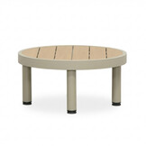 Amalfi stoel-bank loungeset 5 personen incl. tafel 60cm | aluminium + polywood | beige | 4-delig