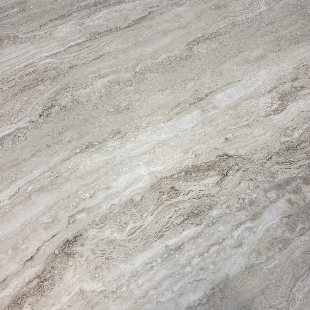 Calma low dining tuintafel 6 personen | sintered stone + aluminium | Marble Latte | 240cm ovaal