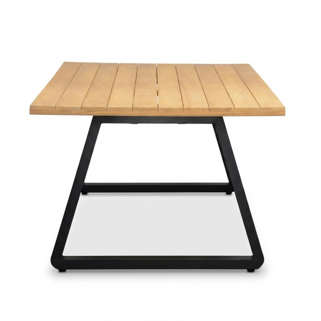 Elena low dining tuintafel 6 personen | teakhout + aluminium | Natural Teak | 240cm