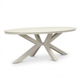 Firenze dining tuintafel 6 personen | sintered stone + aluminium | beige | 220cm ovaal