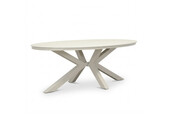 Firenze dining tuintafel 6 personen | sintered stone + aluminium | beige | 220cm ovaal
