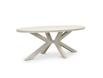 Firenze dining tuintafel 6 personen | sintered stone + aluminium | beige | 220cm ovaal