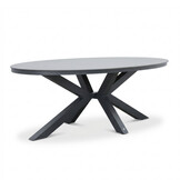Firenze dining tuintafel 6 personen | sintered stone + aluminium | antraciet | 220cm ovaal