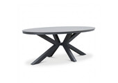 Firenze dining tuintafel 6 personen | sintered stone + aluminium | antraciet | 220cm ovaal