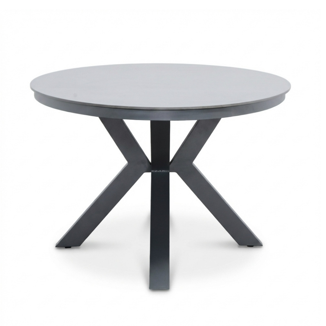 Firenze dining tuintafel 6 personen | sintered stone + aluminium | antraciet | 220cm ovaal