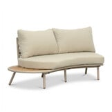 Florina loungeset 4 personen | aluminium + teakhout | beige | 3-delig
