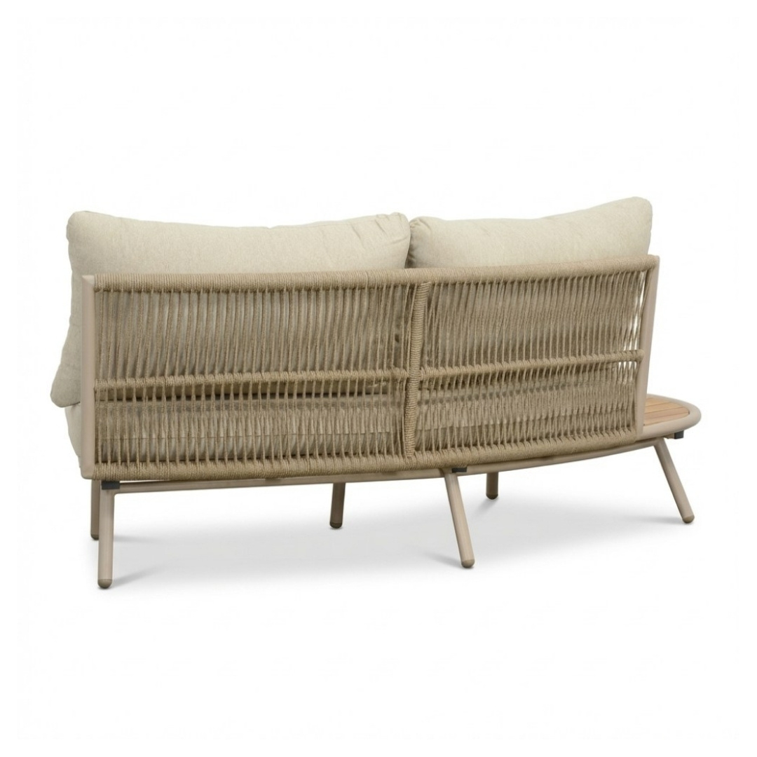 Florina loungeset 4 personen | aluminium + teakhout | beige | 3-delig