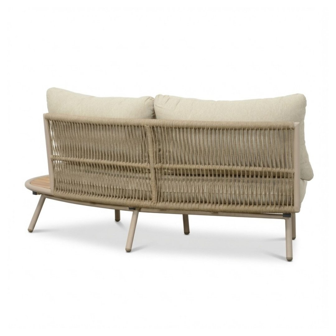 Florina loungeset 4 personen | aluminium + teakhout | beige | 3-delig