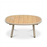 Florina loungeset 4 personen | aluminium + teakhout | beige | 3-delig