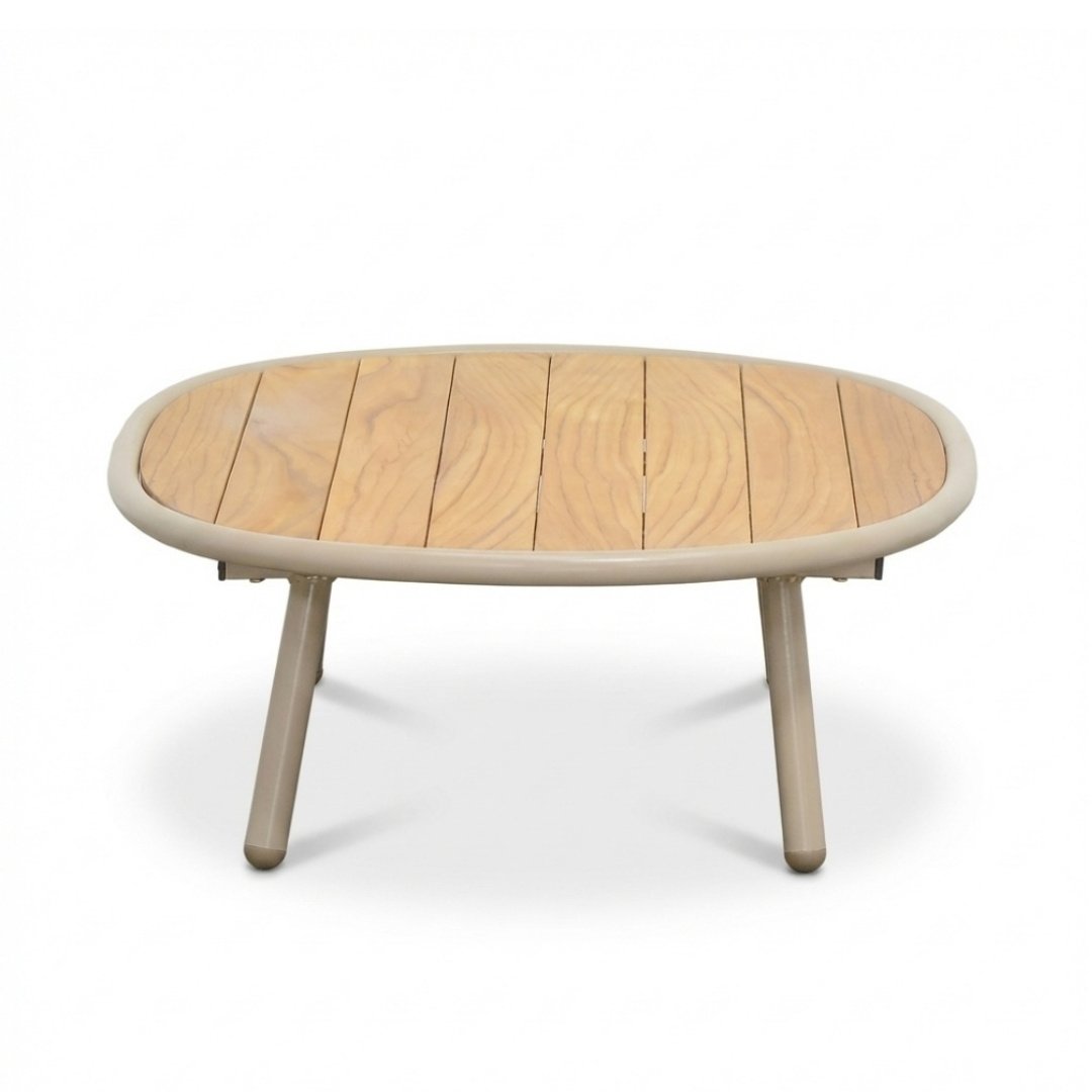 Florina loungeset 4 personen | aluminium + teakhout | beige | 3-delig