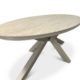 Firenze dining tuintafel 6 personen | sintered stone + aluminium | beige | 220cm ovaal