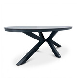 Firenze dining tuintafel 6 personen | sintered stone + aluminium | antraciet | 220cm ovaal